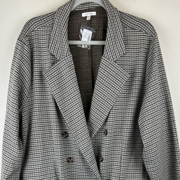 Maurice’s Corpcore Classic Lightweight Houndstooth m Double Breasted Peacoat 3X - Picture 3 of 9